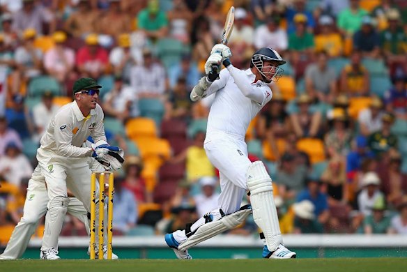 Stuart Broad in action.