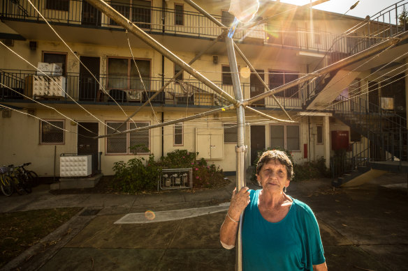 Irene Taylor, 79, has lived in West Brunswick's Gronn Place housing estate for 17 years. She is to be relocated - but doesn't know where to yet.
