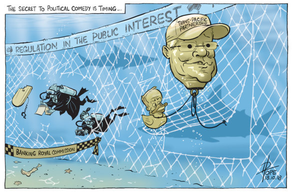 The Canberra Times editorial cartoon October 18. 