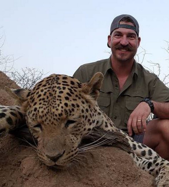Blake Fischer shot a leopard in Namibia.