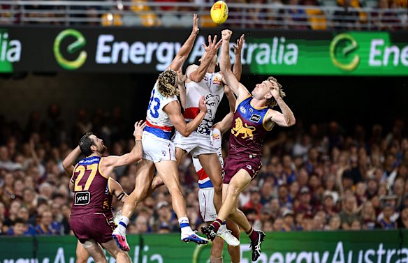 Eyes on the prize: The Bulldogs and Lions have played out an epic.