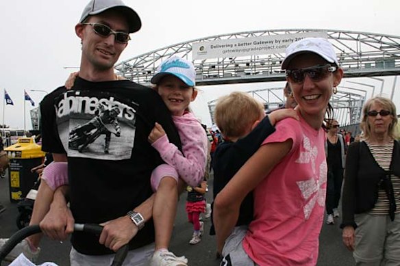 Ormiston family Dan Scott and Aline Barnett with children Georgia and Aidan.