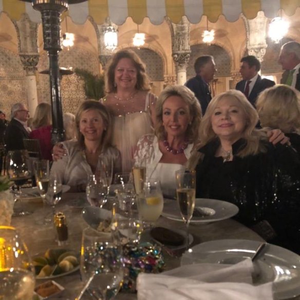 Gina Rinehart and her fellow 'Trumpettes' at President Donald Trump's Florida estate Mar-a-Lago.