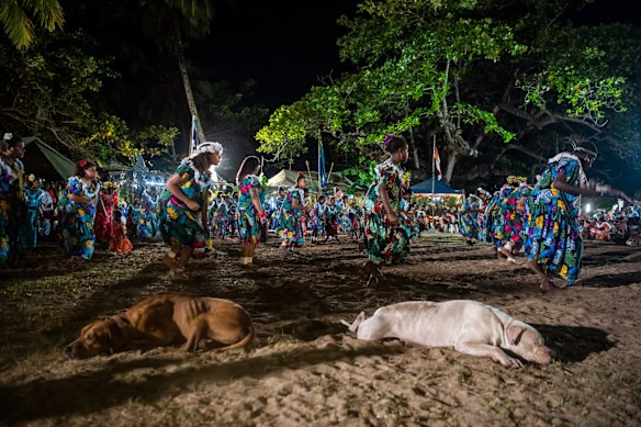 Traditional Meriam dancing.