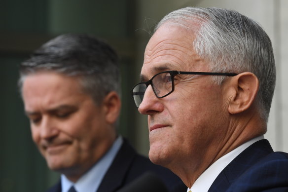 Prime Minister Malcolm Turnbull with Finance Minister Mathias Cormann.