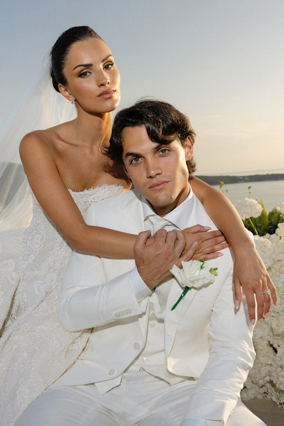Eleni Stamoulis and Grayson Dolan exchanged vows on July 24, 2026