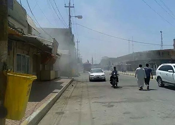 The streets of Fallujah, a city under the control of the Islamic State, also known as ISIS. Fallujah, Iraq.