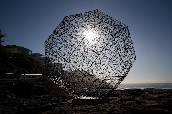 Simon Hodgson's work, 'The Poetry of Logical Ideas', at Sculpture by the Sea, in Sydney. 