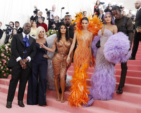 From left: Corey Gamble, Kris Jenner, Kim Kardashian West, Kanye West, Kendall Jenner, Kylie Jenner and Travis Scott arrive on the red carpet for the 2019 Met Gala, the annual benefit for the Metropolitan Museum of Art's Costume Institute, in New York, New York, USA, 06 May 2019. The event coincides with the Met Costume Institute's new spring 2019 exhibition, 'Camp: Notes on Fashion', which runs from 09 May until 08 September 2019.  EPA/JUSTIN LANE The Metropolitan Museum of Art's Costume Institute benefit gala celebrating the opening of the "Camp: Notes on Fashion" exhibition on Monday, May 6, 2019, in New York. 