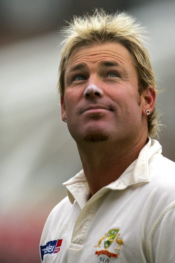 Shane Warne walks off The Oval in 2005.