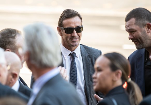 Andrew 'Joey' Johns outside the church.