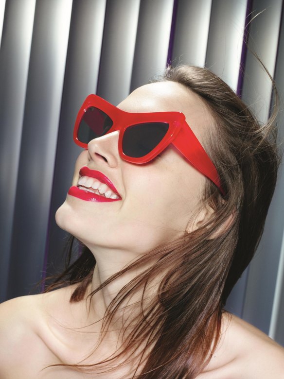 Le Specs Playgirl in Opaque Red.