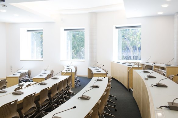 Inside the Frank Gehry-designed Dr Chau Chak Wing of the UTS. 