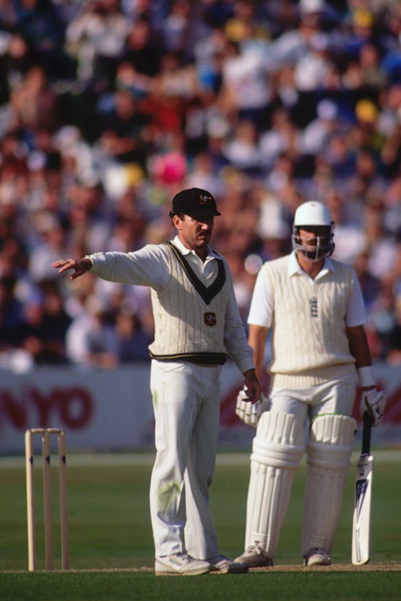 Allan Border sets his field during the Fifth Test at Trent Bridge, England in 1989. Australia regained the Ashes and began a 16-year dominance over the series.
