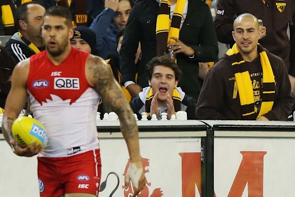 Dual premiership superstar Lance Franklin booted 580 goals in 182 games for the Hawks. This season he has added 75 majors in 21 games for the Swans, after crossing clubs on a multi-million dollar contract.