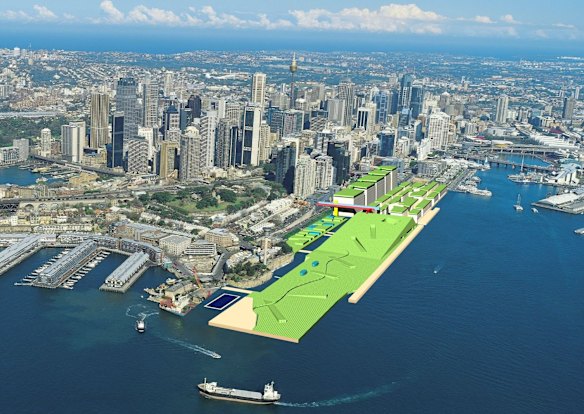 Barangaroo architecture design renders by Chris Elliott Architects.

