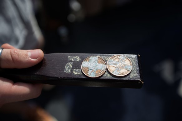 Two-up at The Australian Heritage Hotel in the Rocks on Anzac Day 2019.
