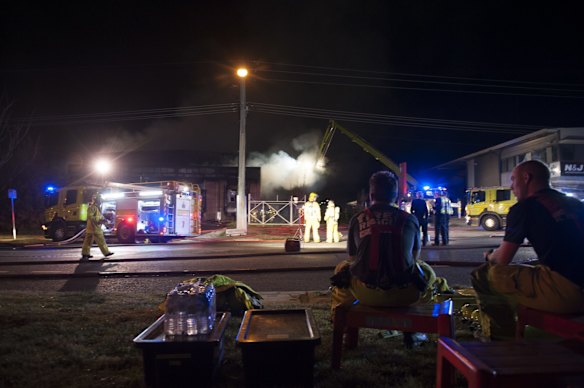 The fire was so fierce that firefighters had to fight the blaze from outside