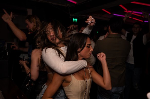 Enjoying the music at Kings Cross Pavilion.