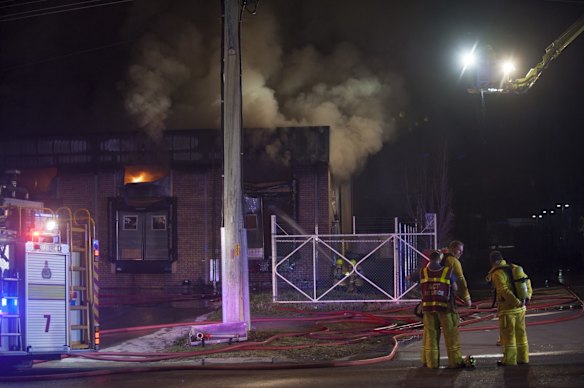 Thick smoke could be seen billowing from the building. 