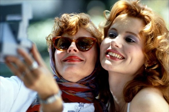 Susan Sarandon, left, and Geena Davis in Thelma & Louise.