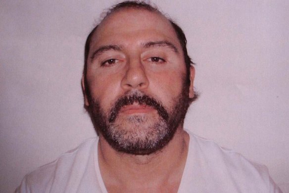 A picture of Tony Mokbel shown during a Victoria Police media conference. It was taken at the time of his arrest in Greece.