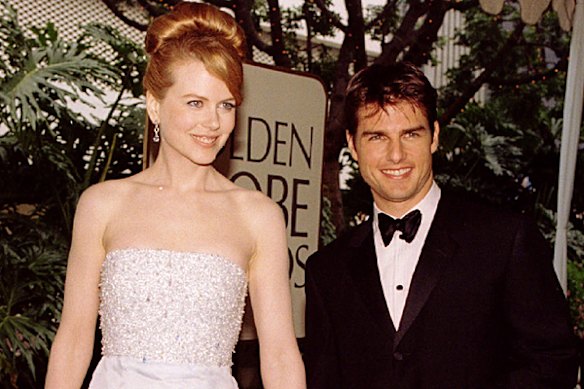 Nicole Kidman and Tom Cruise at the 1996 Golden Globe awards.