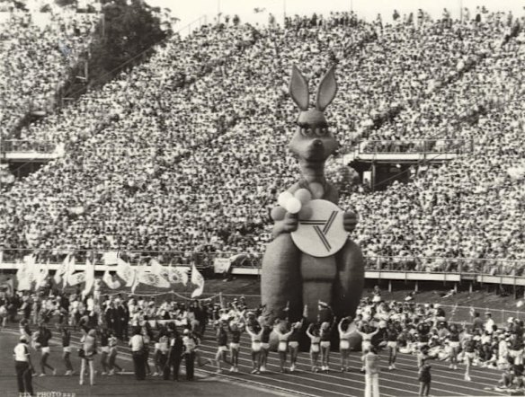 Bigger is better: Matilda the Kangaroo at the Brisbane 1982 Commonwealth Games.