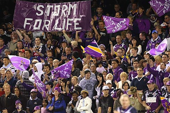 Fans show their support for the Storm.