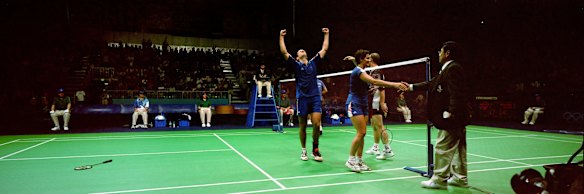 Mixed doubles final for the bronze medal in badminton. Great Britain defeated Denmark. 