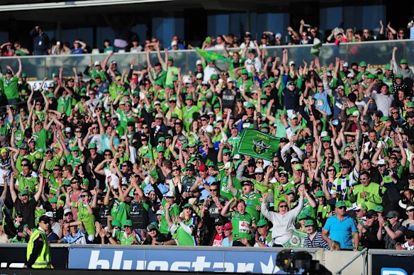 A massive crowd turned out to support the Raiders.