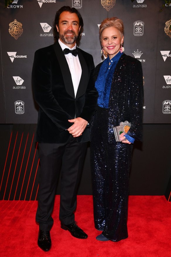 Geelong coach and Chris Scott and wife Sarah.