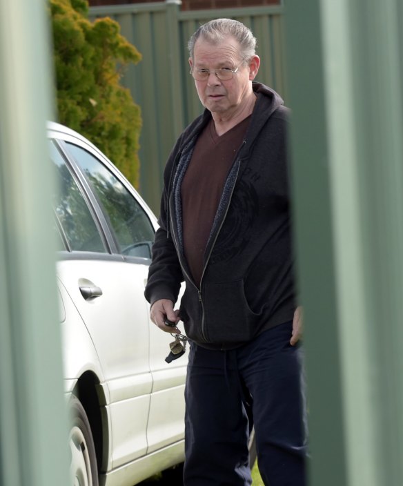 George WIlliams outside his home on the day it was hit in a drive-by shooting.