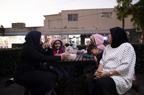Zubeen with her four children and mother, Tasneem. Zubeen lives in New Zealand and her mum in Fiji. Both are visiting relatives in Sydney during Ramadan. 