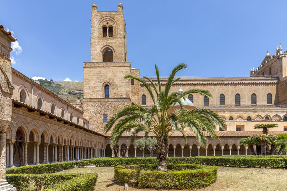 Cloister of the cathedral of Monreale.