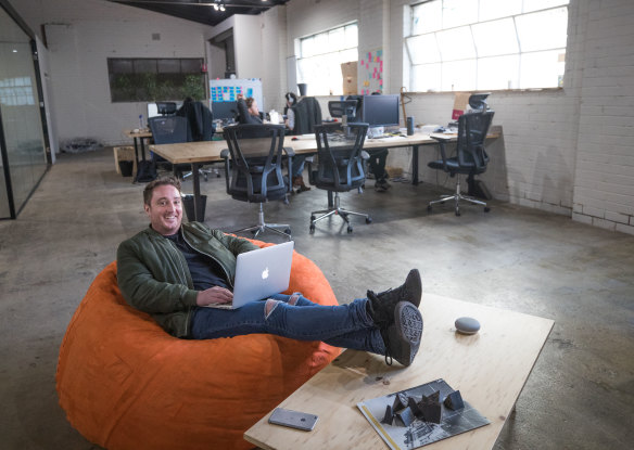 Todd Scott and his team typically work out of a co-working space in Prahran.