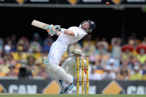 Ian Bell avoids a short ball.