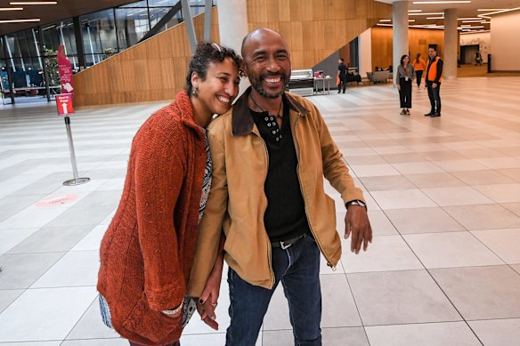 Bernardo Duerte and Natasha L'aimable at Melbourne Bluesfest.