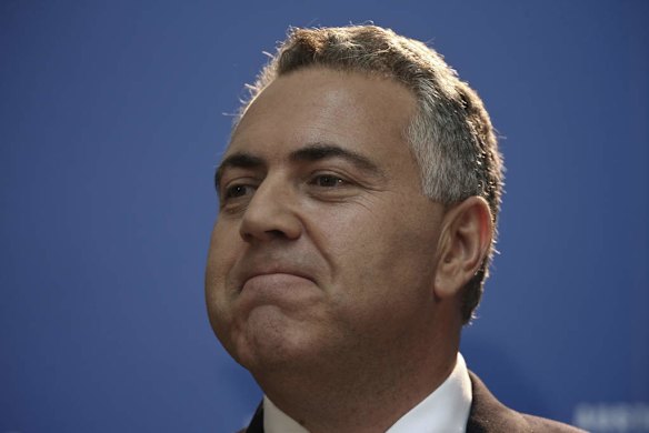 Treasurer Joe Hockey during the Budget lockup press conference in Canberra.