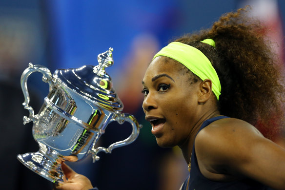 Williams enjoys her 2012 US Open triumph.