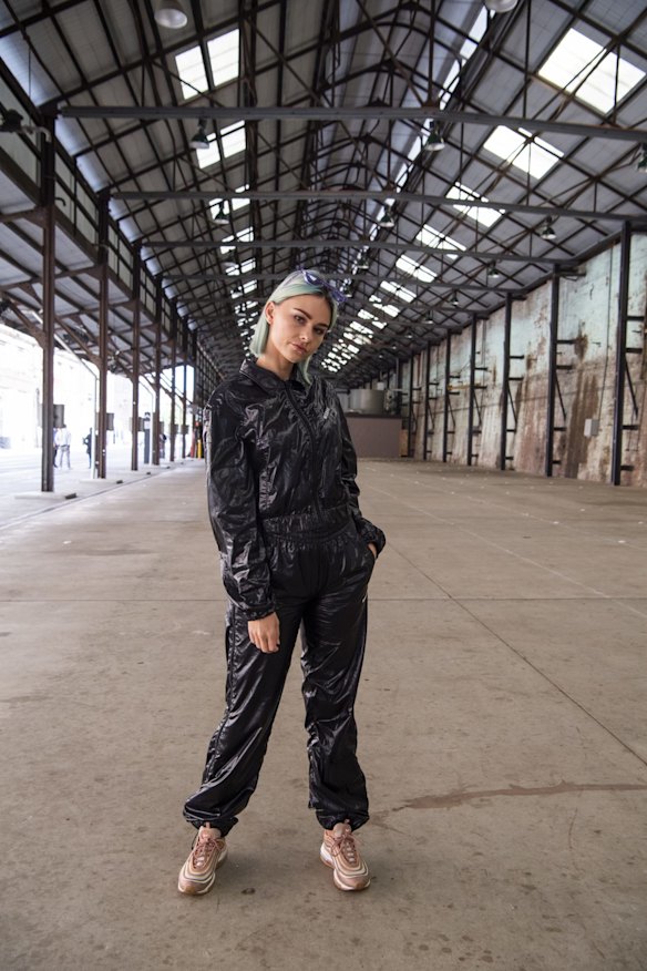 Musician Nicole Milla wearing Misbhv.