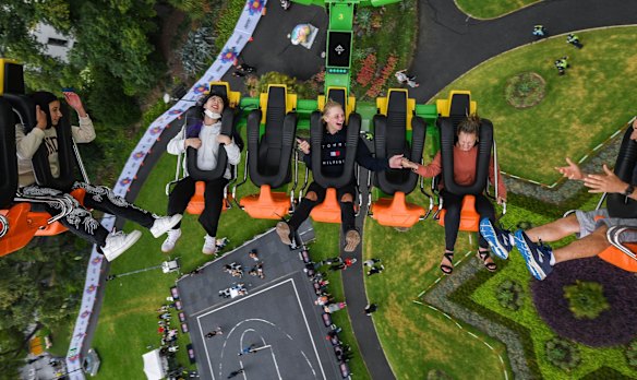 View from the top. The last day of Moomba at the Alexandra gardens. 