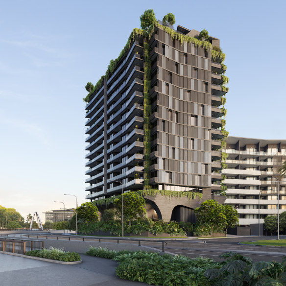 The building would tower over busy Kingsford Smith Drive.