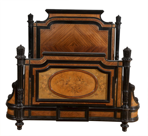 A late 19th century Napoleon III bed sold for $9,000, three times its quoted amount.