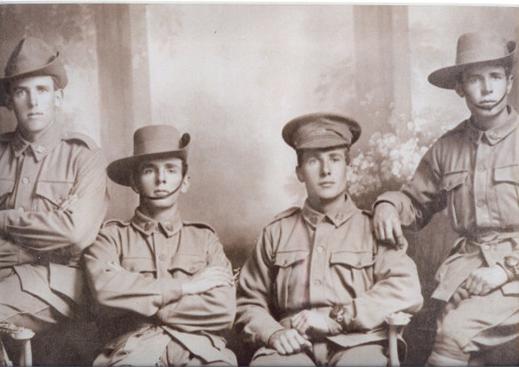 The Potter brothers - Hurtle, Tomas, Ralph and Edward pose for the camera. 