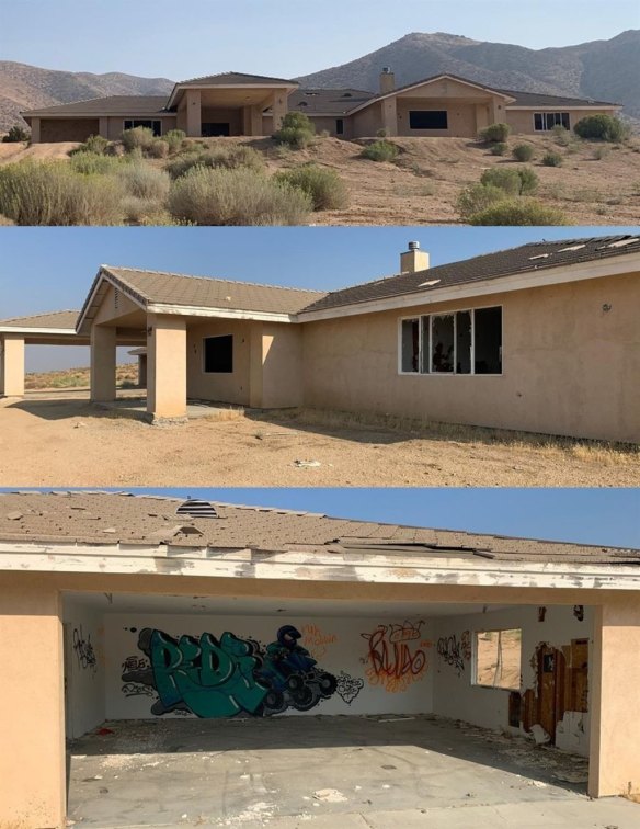 This house in Apple Valley, California, was built by mistake 14 years ago.