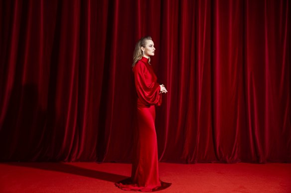 Actor Olivia DeJonge, who played Priscilla in Elvis, won best supporting actress at the AACTA Awards. She is pictured at the Hordern Pavilion in Sydney on December 6.