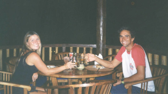 Bali bombing survivor Hanabeth Luke with her boyfriend Marc Gajardo, seen here in Bali just days prior to the blasts.   Marc died as a result of the attacks.