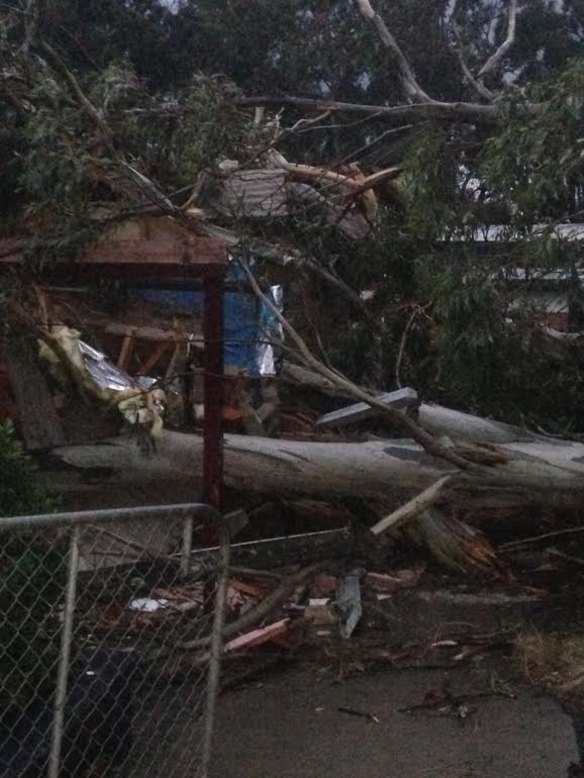 Menzies Creek Primary (pictured) will be closed on Monday after the storm caused significant damage. 