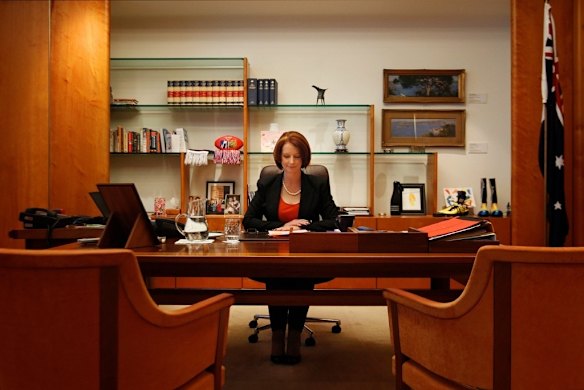 Prime Minister Julia Gillard assumed the Prime Ministerial suite on Friday 17 September 2010. Photo by Andrew Meares